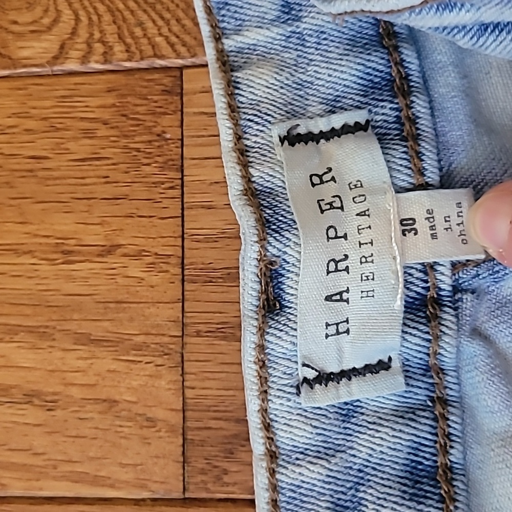 Trendy Light Blue Distressed Denim Shorts - Picture 6 of 11